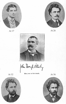John Boyle O'Reilly at various stages of his life